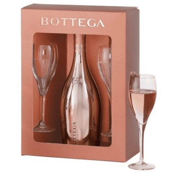 Bottega Rosé Gold cadeauverpakking met twee glazen