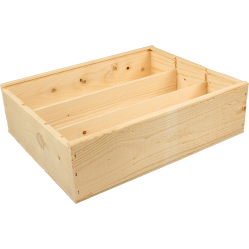 3 Vaks houten kist inclusief versier lint & wol